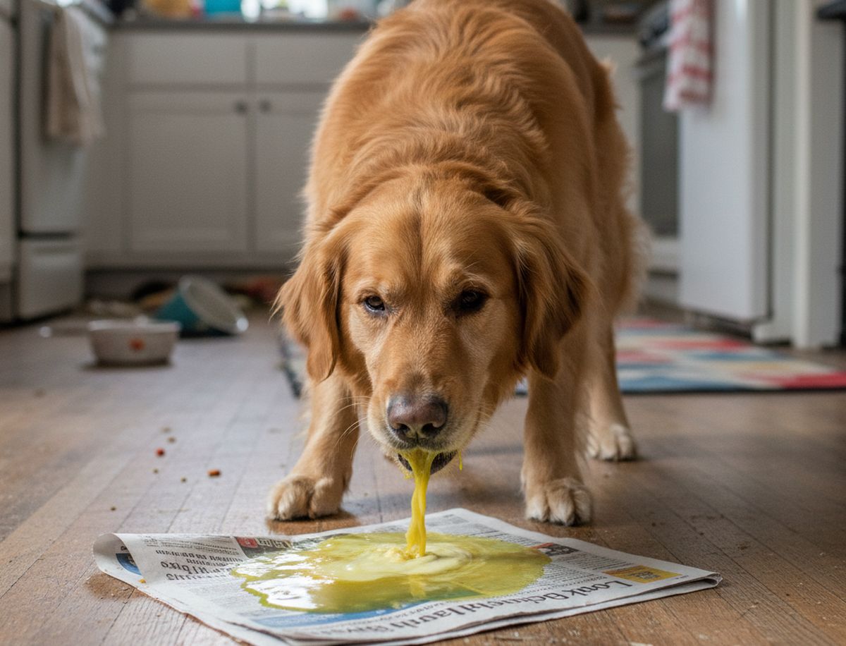 Chien qui vomit jaune et ne mange plus