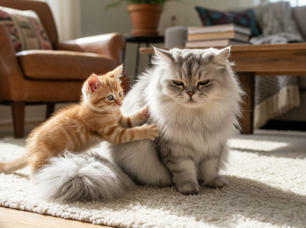 Mon jeune chat attaque mon vieux chat causes et solutions