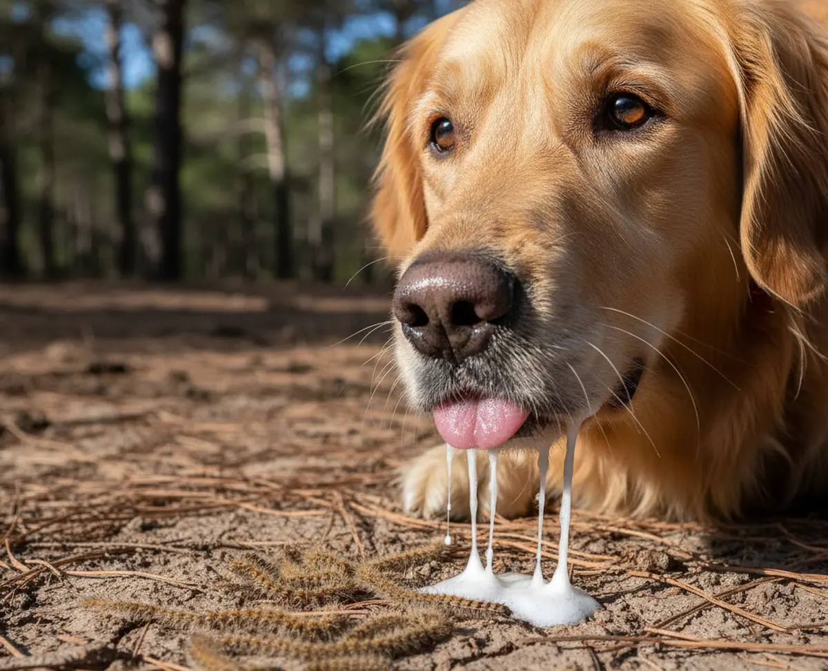 Chenilles processionnaires chez le chien : la bave soudaine qui doit alerter