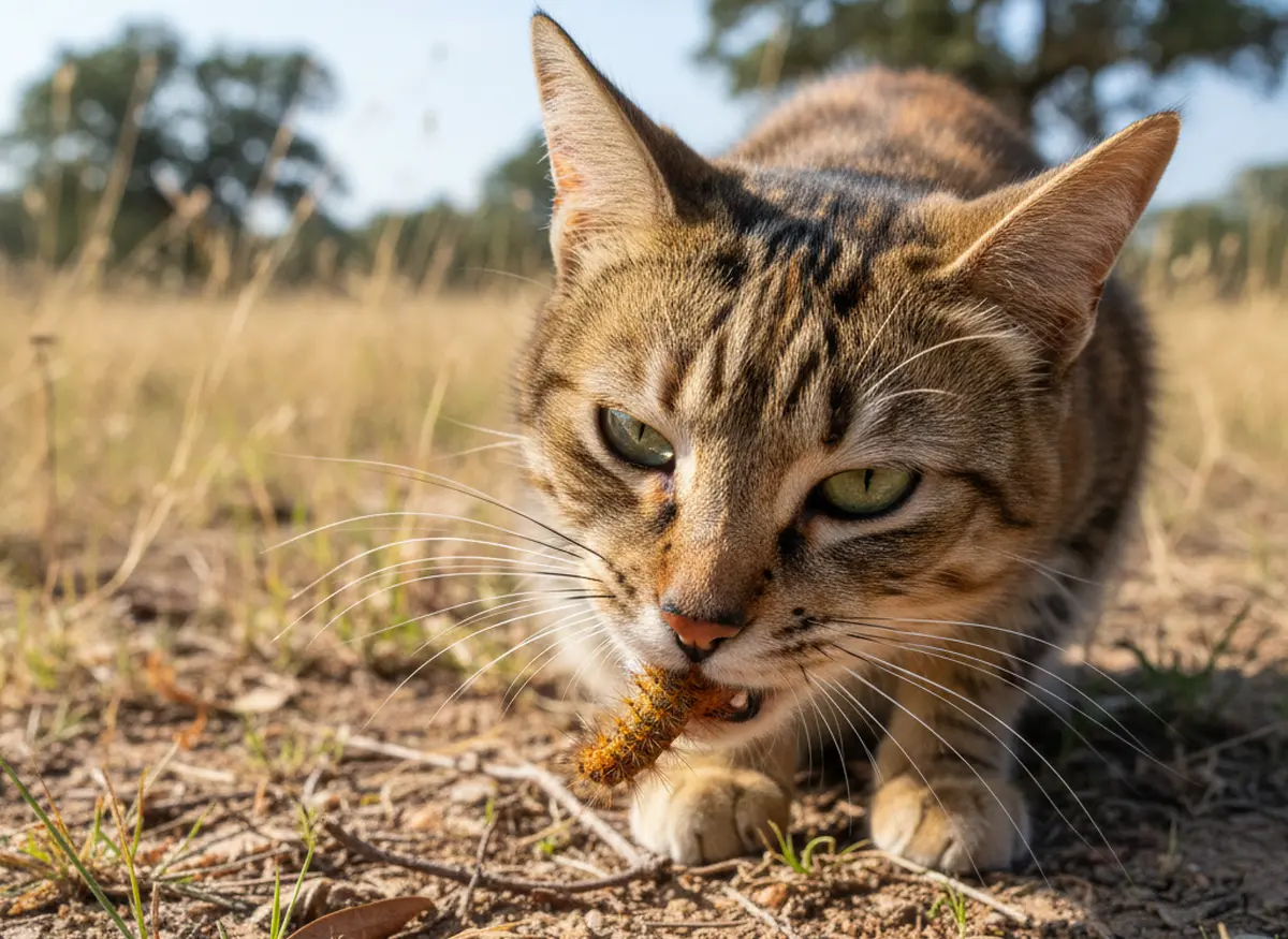Temps de réaction si votre chat a mangé une chenille processionnaire